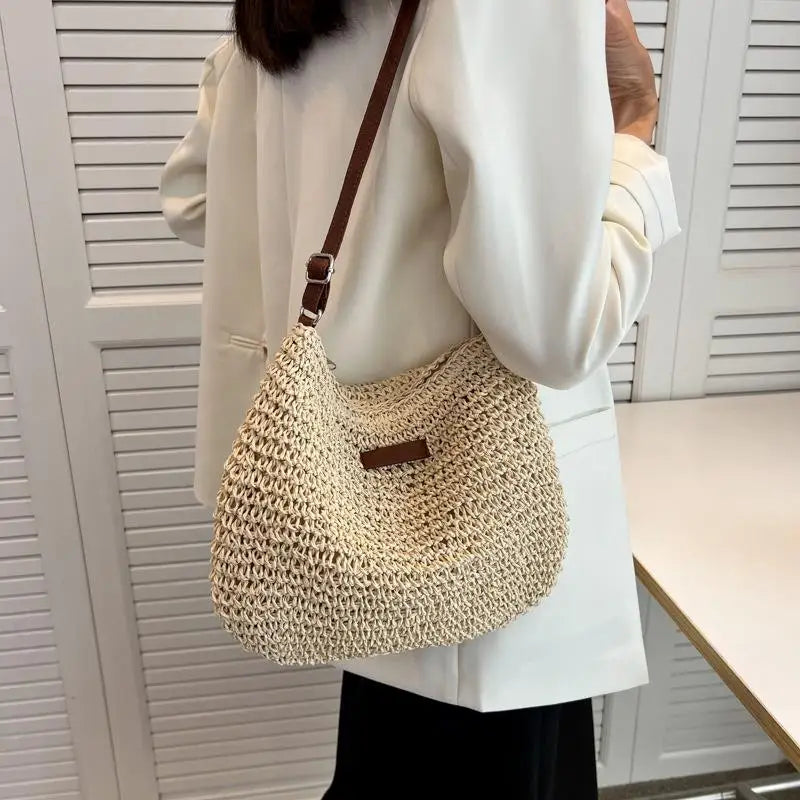 Sac à bandoulière en paille