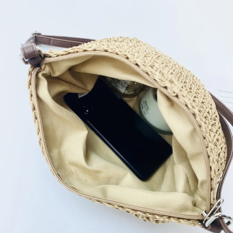 Sac à bandoulière en paille