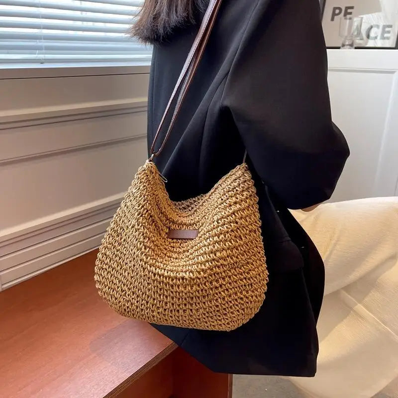 Sac à bandoulière en paille