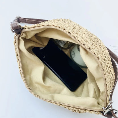 Sac à bandoulière en paille